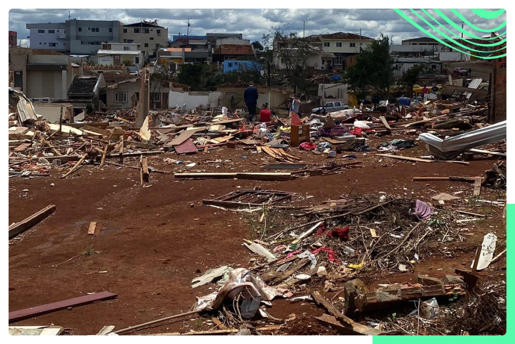 Casa da família de Jefferson foi totalmente destruída.