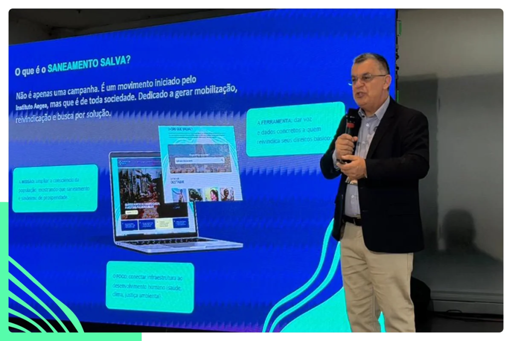 Édison Carlos, do Instituto Aegea, falou da importância de garantir o acesso universal.